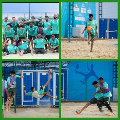 الشاطئية لكرة القدم يدشن تدريباته استعداداً للمشاركة في دورة الألعاب الآسيوية