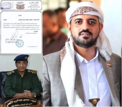 الشيخ صهيب سلطان البركاني يرد على اتهامات مدير أمن تعز ويؤكد اللجوء إلى القضاء