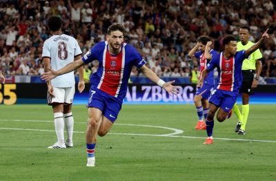 سان جيرمان يهزم أستون فيلا ويتوج بكأس السوبر الأوروبي